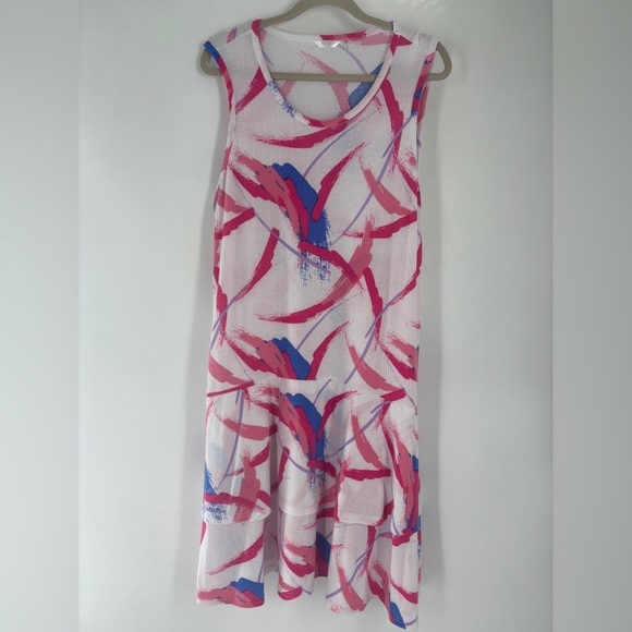 Kaktus Dresses & Skirts - Kaktus Pink and Blue Abstract Midi dress - 1X